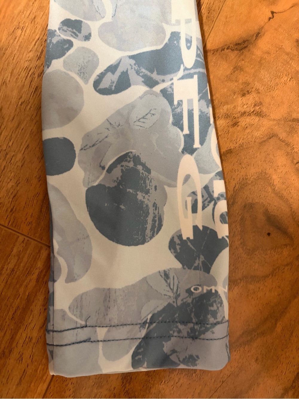 Columbia Kids Light Blue and Gray Camouflage Hooded Sweatshirt - Picture 5 of 6